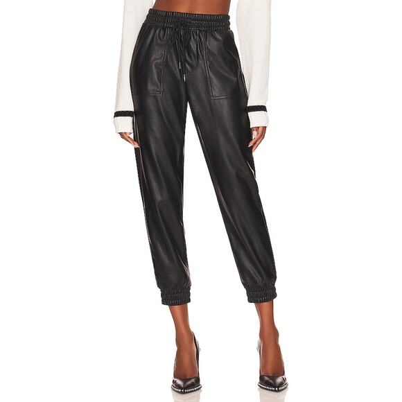 Bcbgeneration Black Faux Leather Jogger Size S - Picture 1 of 5